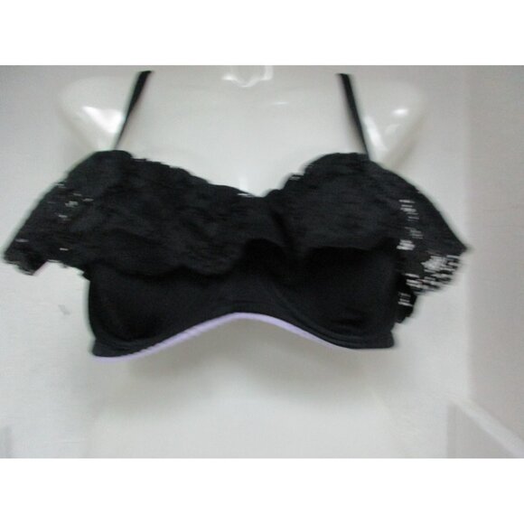 Adore Me Women's Uxia Contour Bikini Swim Top Black Size 36D New - Picture 1 of 2